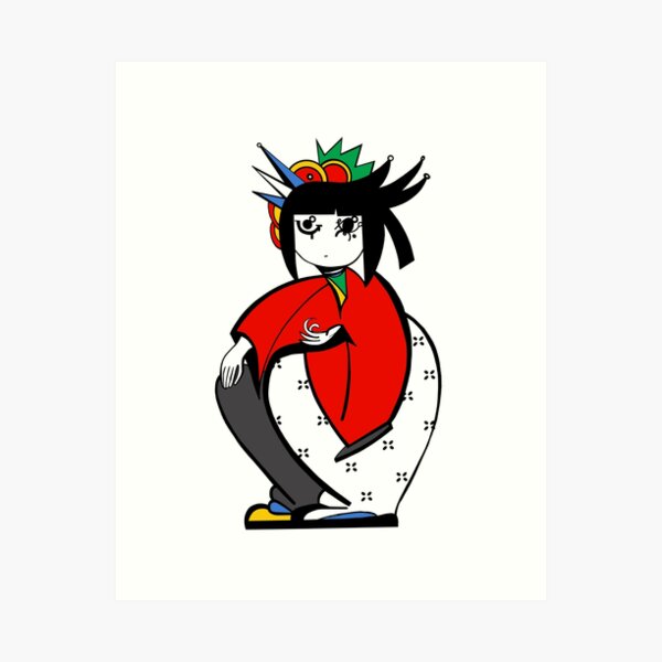 Quirky Geisha Art Print