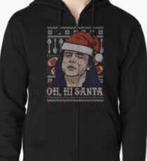 Oh Hi Santa Zipped Hoodie