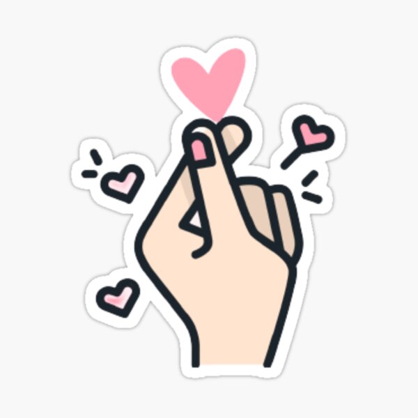 Faire un coeur avec les doigts Sticker