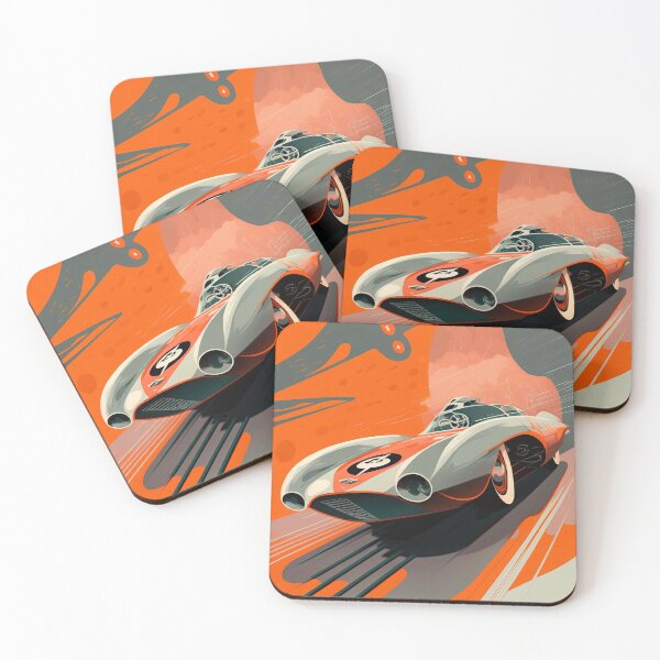 Item preview, Speed Car Formel One Futuristic Vintage Illustration Colorful designed and sold by HRMNY25.