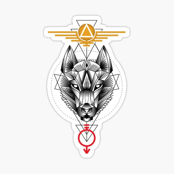 Item preview, Geometric howler color   designed and sold by LiteraryLeoCoz.