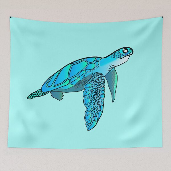 Item preview, Blue green Sea turtle  designed and sold by Mermaidssparkle.