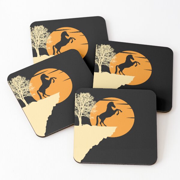 Item preview, Horse Sunset Art Cute Horse Lovers Design With Sunset For Equestrian Riding designed and sold by Thecitiesstore.
