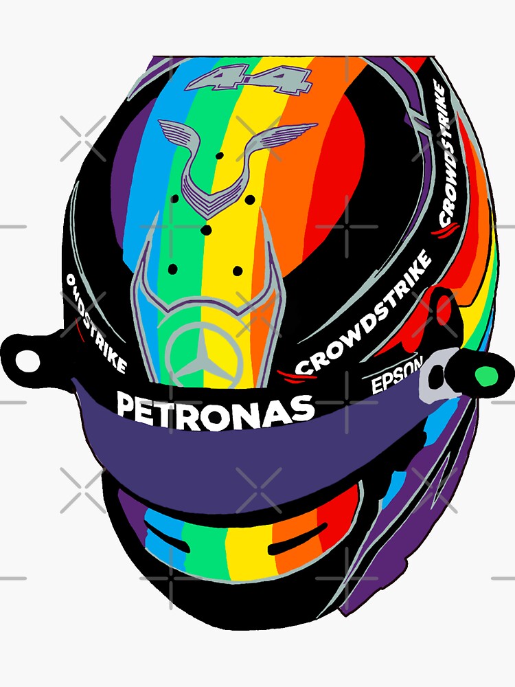 "Lewis Hamilton Pride Helmet" Sticker for Sale by stillwerise44uk
