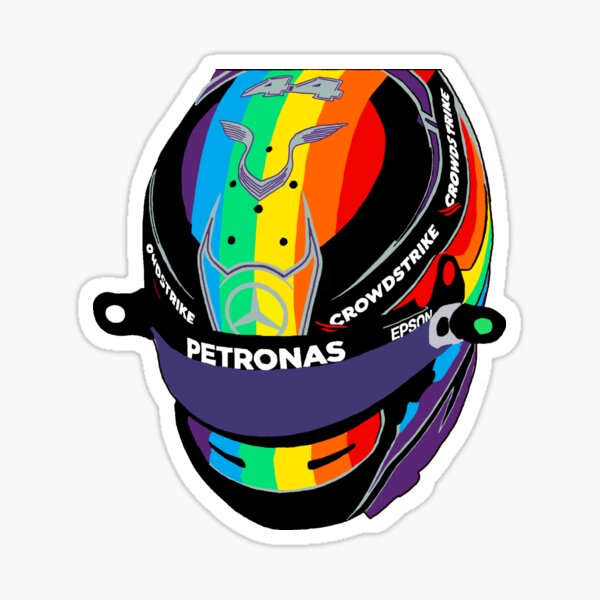 Lewis Hamilton Pride Helmet Sticker