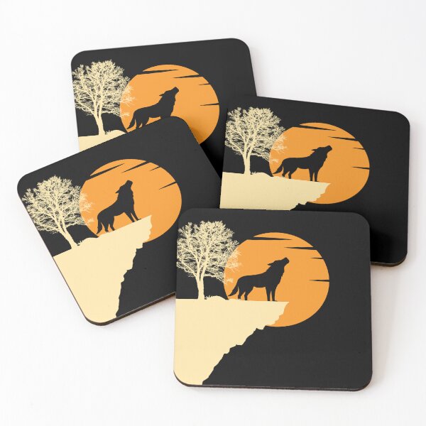 Item preview, Wolf Sunset Art Cute Wolves Lovers Retro Graphic For Wolf Lovers Funny Wolf Gift designed and sold by Thecitiesstore.