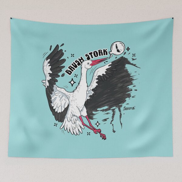 Item preview, Brush stork brush stroke pun designed and sold by SPIRIMAL.