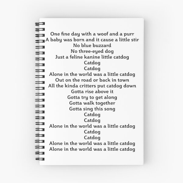Item preview, Catdog - Theme Song Lyrics designed and sold by martianart.