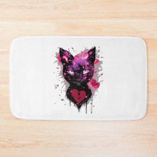 Item preview, Romantic Animals - Cat Lover2 - Black Cat With A Red Heart designed and sold by VMPrinting.