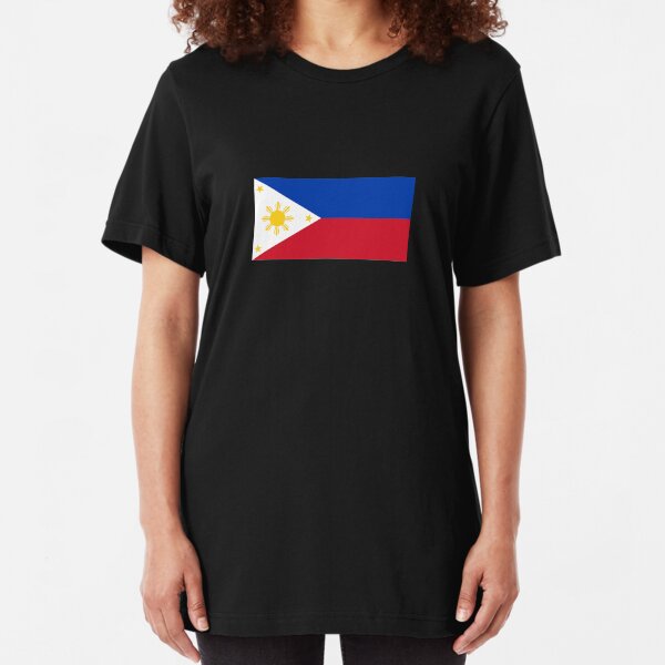 Philippines Flag - Filipino Sticker Poster Slim Fit T-Shirt