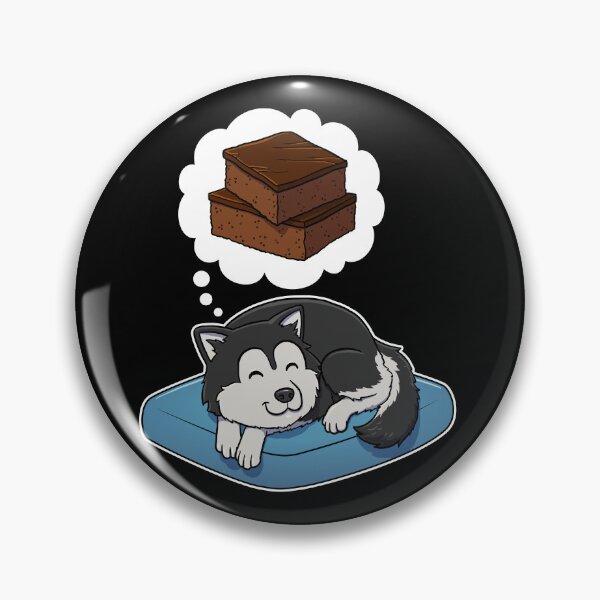Aperçu de l'œuvre Alaskan Malamute dreaming about Brownies créée et vendue par DoggieDelights.