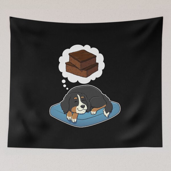 Artikelvorschau, Bernese Mountain Dog dreaming about Brownies entworfen und verkauft von DoggieDelights.