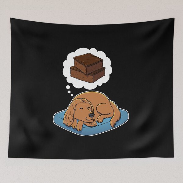Item preview, English Cocker Spaniel dreaming about Brownies designed and sold by DoggieDelights.
