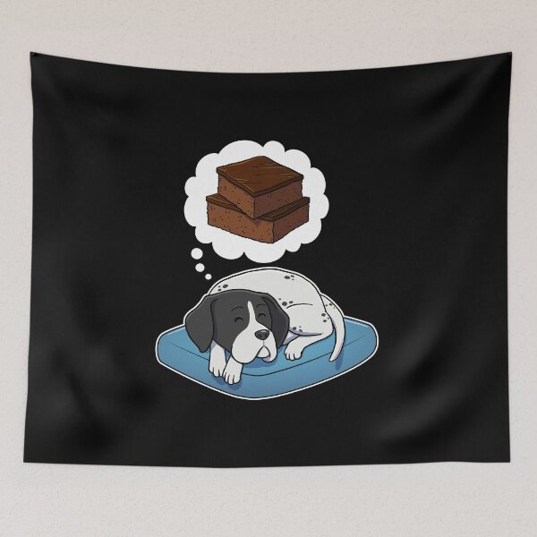 Item preview, English Pointer dreaming about Brownies designed and sold by DoggieDelights.