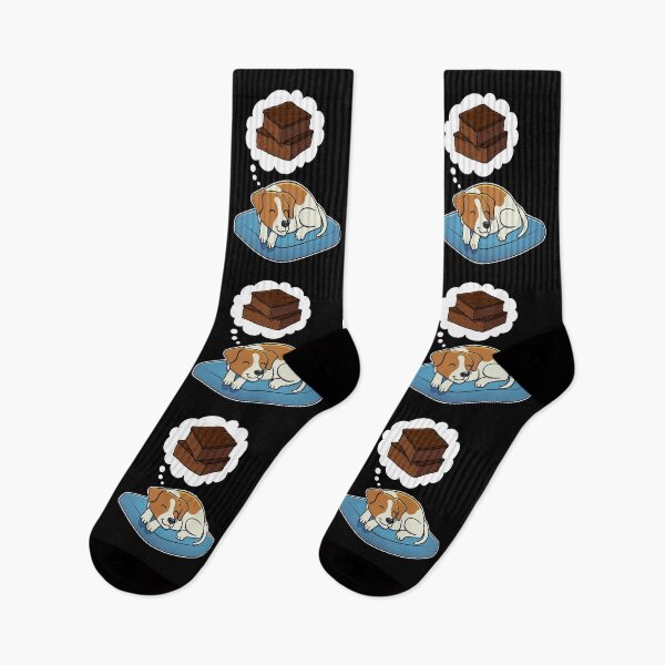 Item preview, Jack Russell Terrier dreaming about Brownies designed and sold by DoggieDelights.