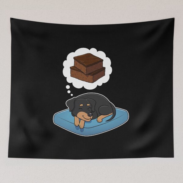 Aperçu de l'œuvre Miniature Pinscher dreaming about Brownies créée et vendue par DoggieDelights.
