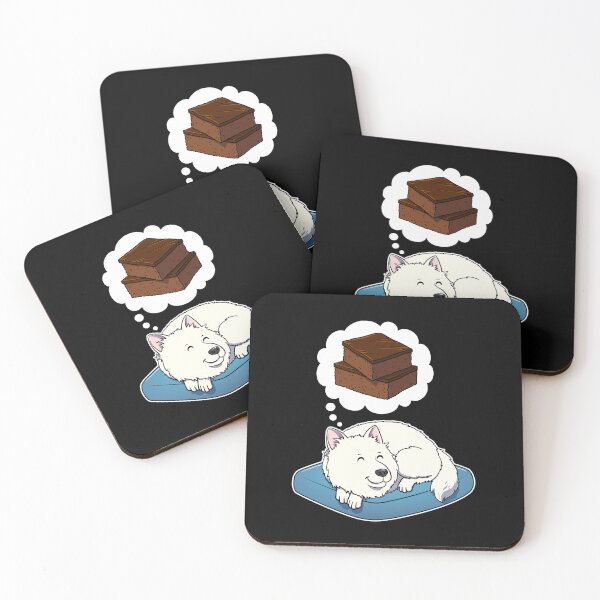 Item preview, Samoyed dreaming about Brownies designed and sold by DoggieDelights.