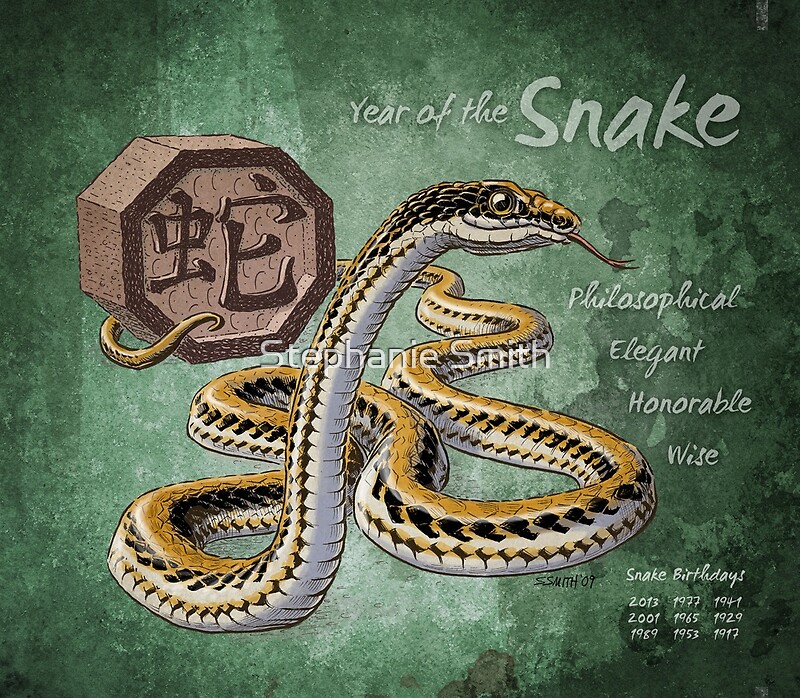 "Year of the Snake Calendar" by Stephanie Smith | Redbubble