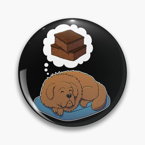 Item preview, Tibetan Mastiff dreaming about Brownies designed and sold by DoggieDelights.