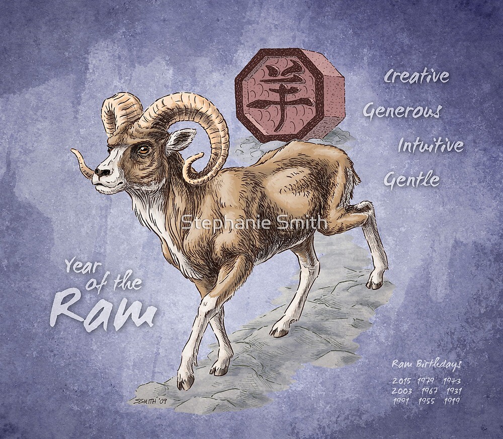 "Year of the Ram Calendar" by Stephanie Smith Redbubble