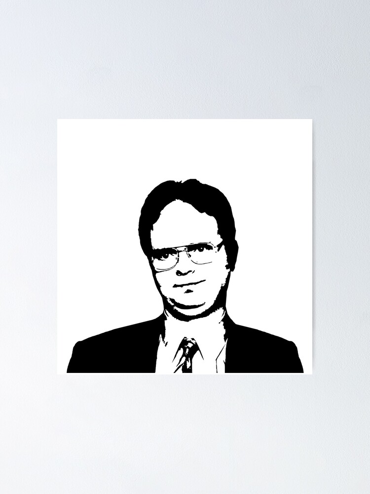 DWIGHT SCHRUTE The Office TV Show Black and White | Poster