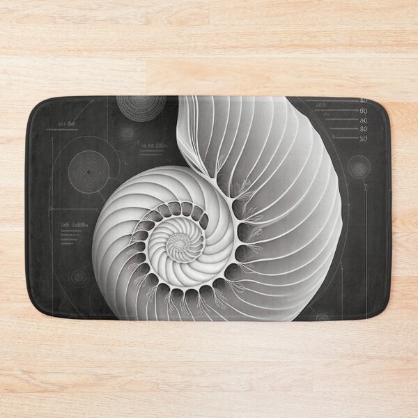Item preview, White Pearl Fibonacci Golden Ratio Style   designed and sold by RAGANADesign.