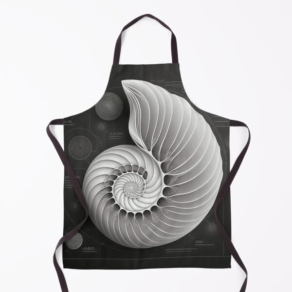 Item preview, White Pearl Fibonacci Golden Ratio Style   designed and sold by RAGANADesign.