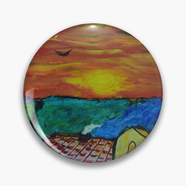 Item preview, Mediterranean Village Sunset designed and sold by George Hutton Hunter.