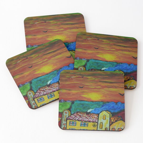 Item preview, Mediterranean Village Sunset designed and sold by George Hutton Hunter.