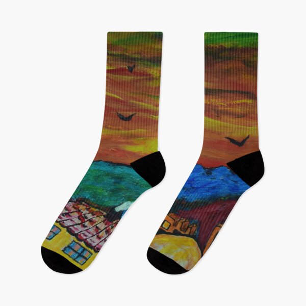 Item preview, Mediterranean Village Sunset designed and sold by George Hutton Hunter.