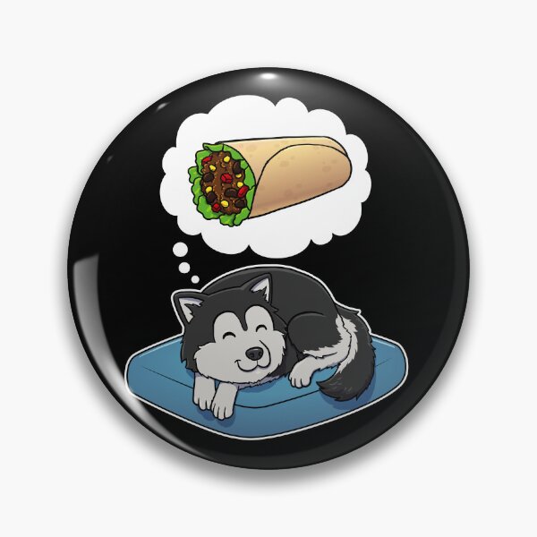 Aperçu de l'œuvre Alaskan Malamute dreaming about Burritos créée et vendue par DoggieDelights.