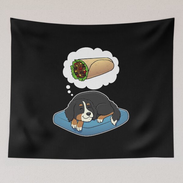 Item preview, Bernese Mountain Dog dreaming about Burritos designed and sold by DoggieDelights.