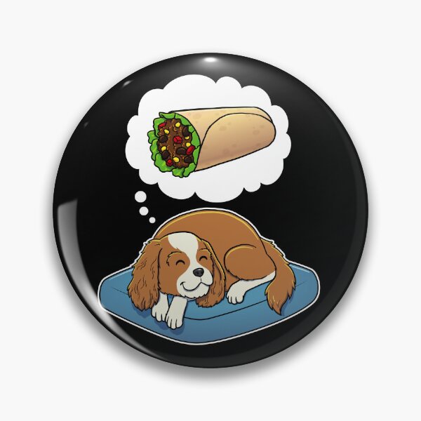 Artikelvorschau, Cavalier King Charles Spaniel dreaming about Burritos entworfen und verkauft von DoggieDelights.