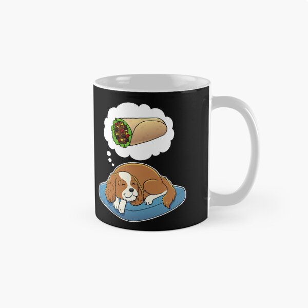 Artikelvorschau, Cavalier King Charles Spaniel dreaming about Burritos entworfen und verkauft von DoggieDelights.