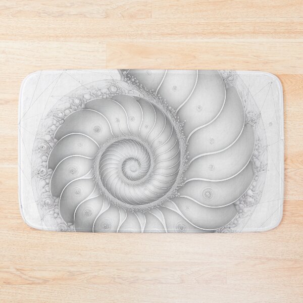 Item preview, White Pearl Fibonacci Golden Ratio Style   designed and sold by RAGANADesign.