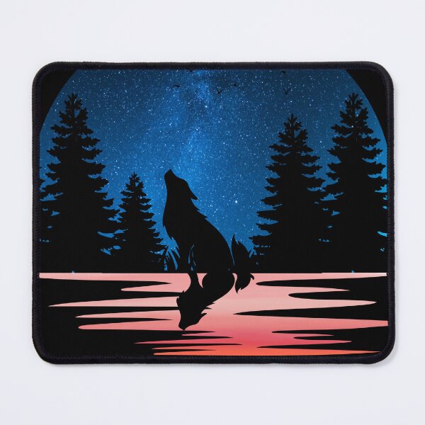 Item preview, Wolf Art Cute Wolf With Trees And Sky Retro Vintage Design For Wolves Lover designed and sold by Thecitiesstore.