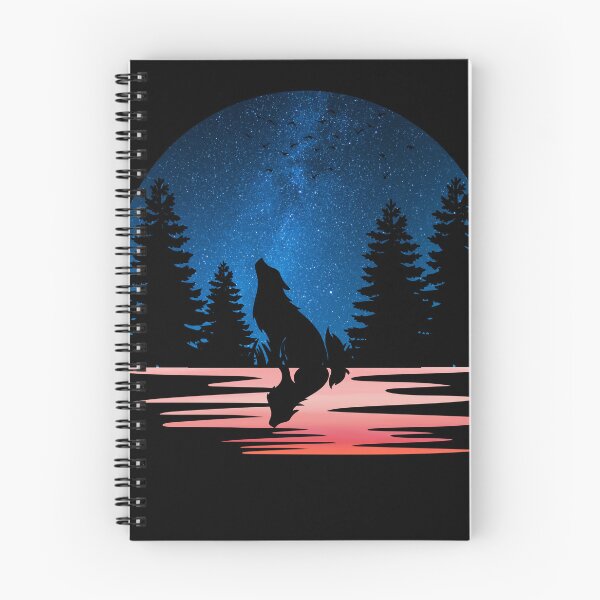 Item preview, Wolf Art Cute Wolf With Trees And Sky Retro Vintage Design For Wolves Lover designed and sold by Thecitiesstore.