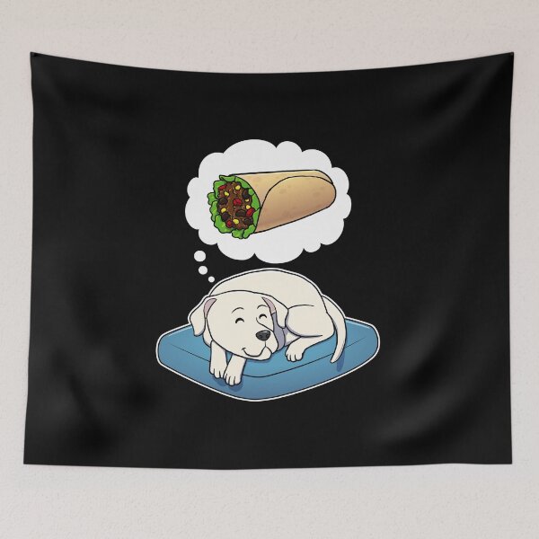 Artikelvorschau, Dogo Argentino dreaming about Burritos entworfen und verkauft von DoggieDelights.