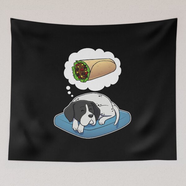 Artikelvorschau, English Pointer dreaming about Burritos entworfen und verkauft von DoggieDelights.