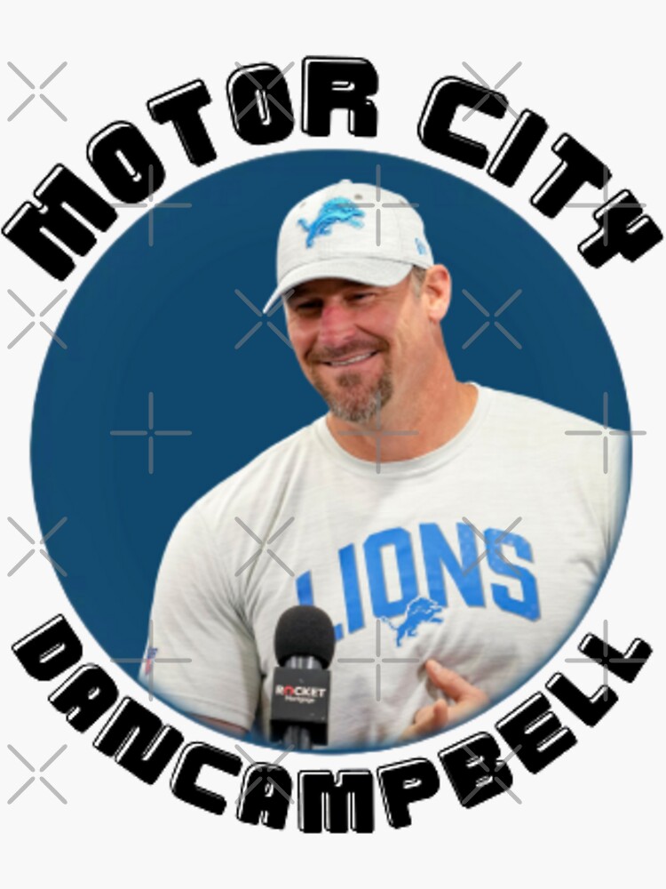 "Motor city Dan Campbell " Sticker for Sale by Natusya55555 Redbubble