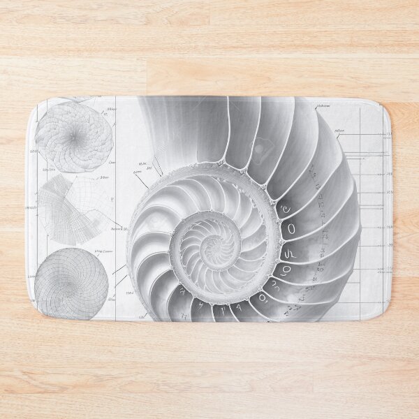 Item preview, White Pearl Fibonacci Golden Ratio Style   designed and sold by RAGANADesign.