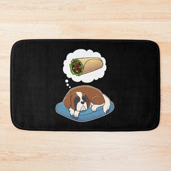 Artikelvorschau, St Bernard dreaming about Burritos entworfen und verkauft von DoggieDelights.