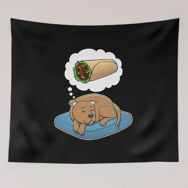 Item preview, Staffordshire Bull Terrier dreaming about Burritos designed and sold by DoggieDelights.