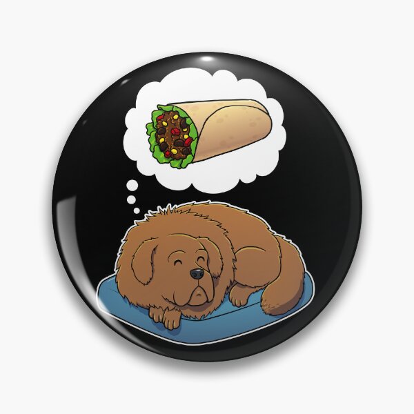 Item preview, Tibetan Mastiff dreaming about Burritos designed and sold by DoggieDelights.