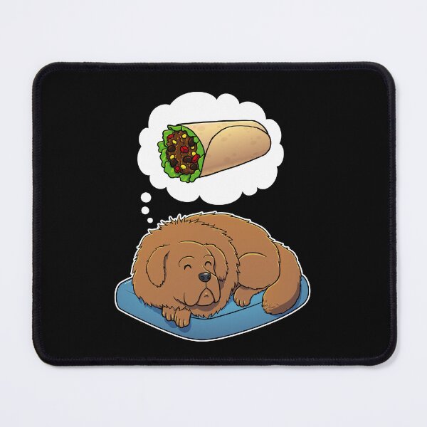 Item preview, Tibetan Mastiff dreaming about Burritos designed and sold by DoggieDelights.