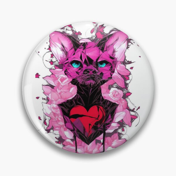 Item preview, Romantic Animals - Cat Lover3 - Black Cat With A Blooming Love designed and sold by VMPrinting.