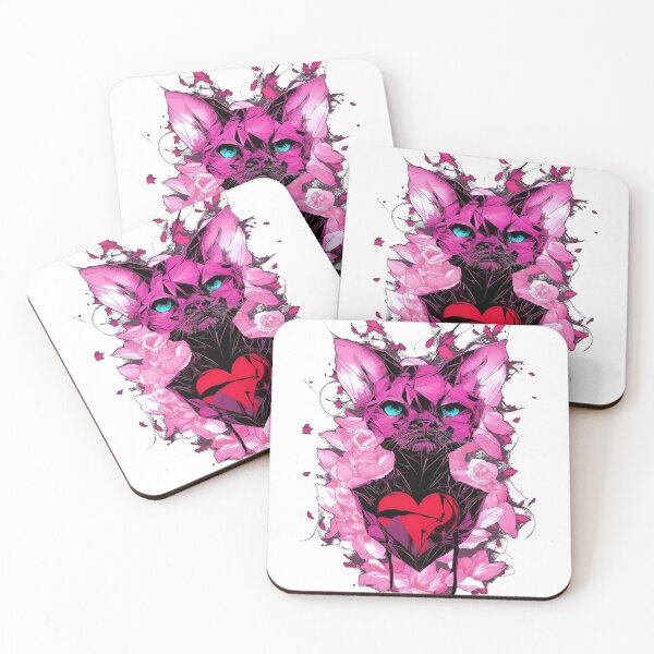 Item preview, Romantic Animals - Cat Lover3 - Black Cat With A Blooming Love designed and sold by VMPrinting.