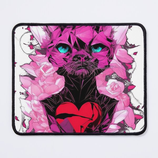 Item preview, Romantic Animals - Cat Lover3 - Black Cat With A Blooming Love designed and sold by VMPrinting.