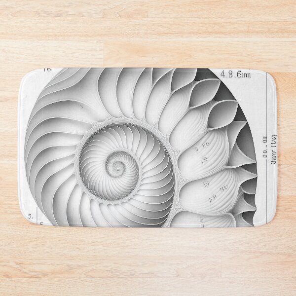 Item preview, White Pearl Fibonacci Golden Ratio Style   designed and sold by RAGANADesign.