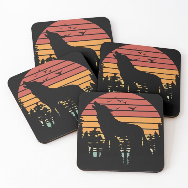 Item preview, Wolf Retro Vintage Art Funny Wolf Gift For Wolves Lover Cute Sunset Vintage Wolf designed and sold by Thecitiesstore.
